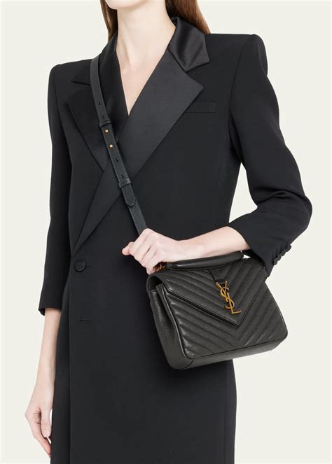 ysl college medium all black|st laurent medium flap ysl.